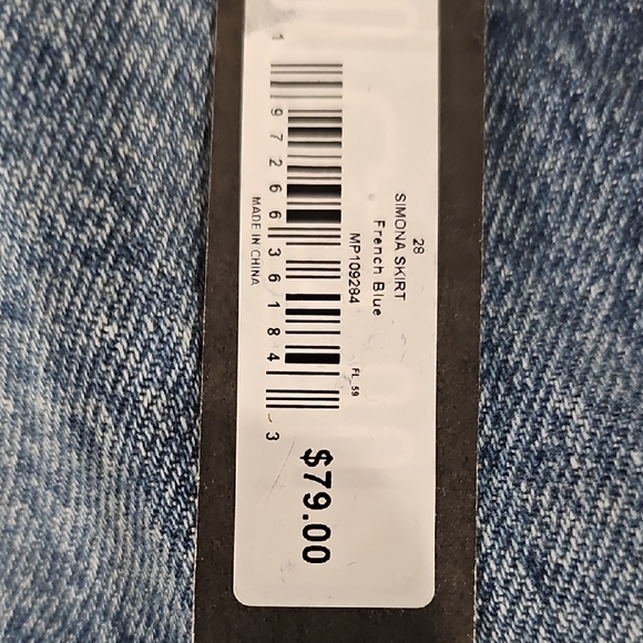 Steve Madden Women's Blue 100% Cotton Denim Mini Bubble Jean Skirt Sz 28 NWT - Picture 8 of 8